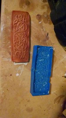My sculpy details and the accompanying mold